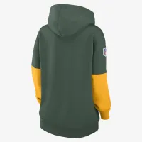 цвет зеленый Bay Packers Sideline Essential женская Nike NFL Pullover Толстовка с капюшоном цвет зеленый