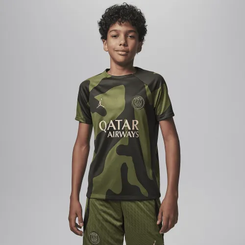 Nike Paris Saint-Germain Academy Pro Fourth Big дитячі Jordan Dri-FIT Soccer Pre-Match Top колір зелений