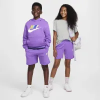 Nike Sportswear Club Fleece Big детские French Terry шорты цвет фиолетовый