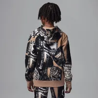 Nike Jordan MVP Big детские Fleece Printed Pullover Толстовка с капюшоном цвет коричневый