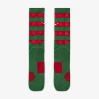 Nike Elite Xmas баскетбольные Crew Socks Green