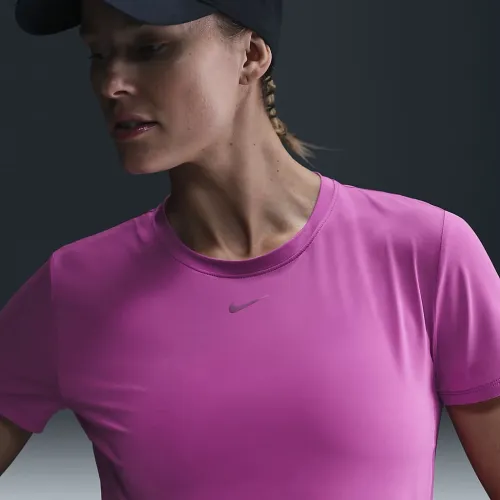 Nike One Classic жіноча Dri-FIT Short-Sleeve Top колір фіолетовий