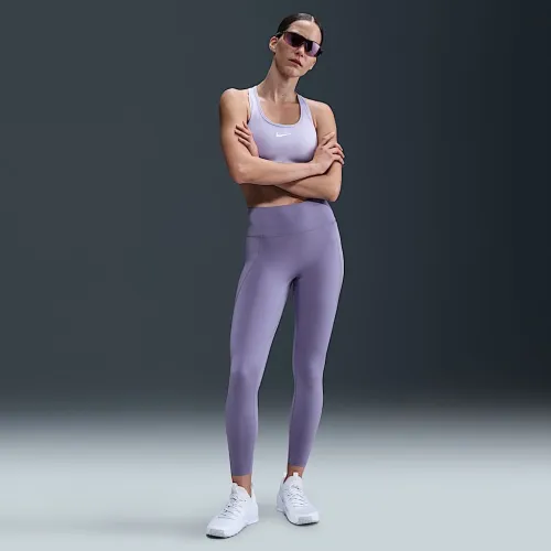 Nike Universa женская Medium-Support С высокой Талией 7/8 лосины с карманамицвет фиолетовый