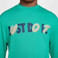 Nike Swim Hydroguard Big детские (для мальчиков) Dri-FIT Long-Sleeve Top цвет зеленый