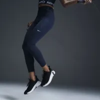 Nike Pro Sculpt жіноча З високою талією 7/8 лосіни з кишенямиблакитний
