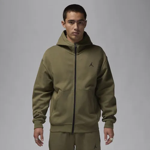 Nike Jordan Sport Hoop Fleece мужские Dri-FIT Full-Zip Толстовка с капюшоном цвет зеленый