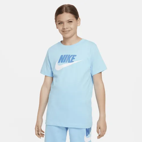 Nike Sportswear Big детские хлопковыефутболка синий