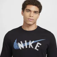 Nike мужские Dri-FIT Long-Sleeve Fitness футболка цвет черный