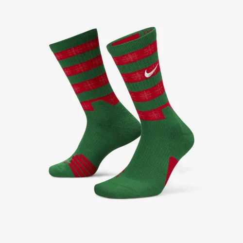 Nike Elite Xmas баскетбольные Crew Socks Green