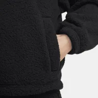 Nike Sportswear жіноча Collaколір червоний High-Pile Fleece Куртка колір чорний