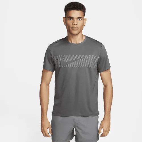 Nike Miler Flash чоловічі Dri-FIT UV Short-Sleeve Running Top колір сірий