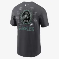 Philadelphia Eagles Super Bowl LIX Champions Roster чоловічі Nike NFL футболка колір сірий