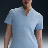 Nike Tour женская Dri-FIT Short-Sleeve Blade Jacquard для гольфа Polo синий
