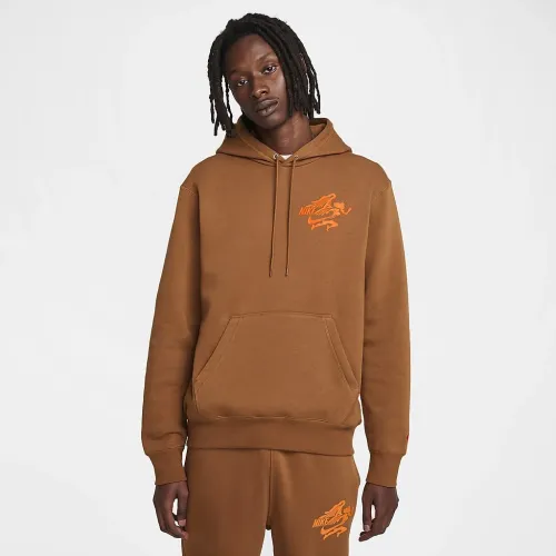 Nike Sportswear Club мужские Толстовка с капюшоном цвет коричневый