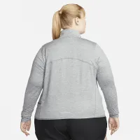 Nike Dri-FIT Swift Element UV женская 1/4-Zip Running Top (большие размеры) цвет серый