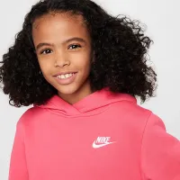 Nike Sportswear Club Fleece Big детские Pullover Толстовка с капюшоном Pink