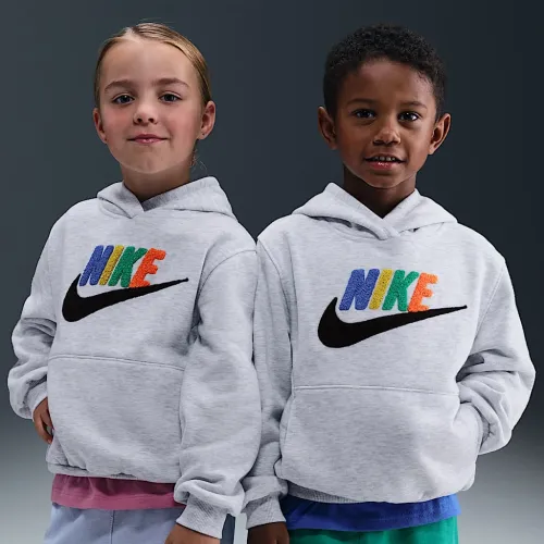 Nike Club Little дитячі Chenille Pullover Толстовка з капюшоном колір коричневий