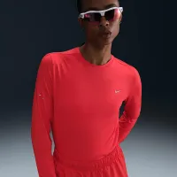Nike Swift жіноча Dri-FIT UV Long-Sleeve Crew-Neck Running Top колір червоний