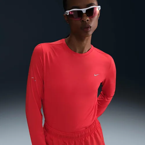 Nike Swift женская Dri-FIT UV Long-Sleeve Crew-Neck Running Top цвет красный