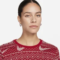 Nike Sportswear Essential женская Long-Sleeve Holiday Top цвет красный