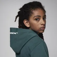 Nike Jordan MJ Flight MVP Big дитячі Fleece Pullover Толстовка з капюшоном колір зелений