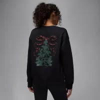 Nike Jordan Brooklyn Fleece женская Crew-Neck Pullover цвет черный