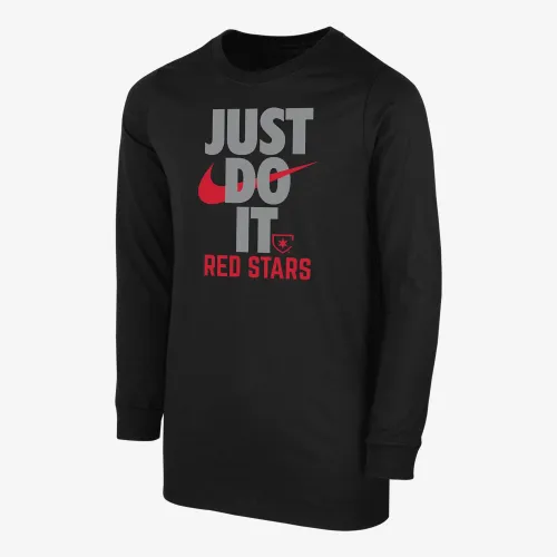 Chicago цвет красный Stars Big детские (для мальчиков) Nike Soccer Long-Sleeve футболка цвет черный