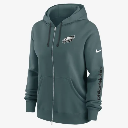 Philadelphia Eagles Phoenix жіноча Nike NFL Full-Zip Толстовка з капюшоном колір зелений