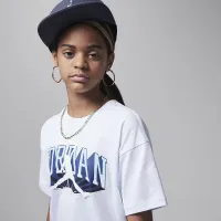 Nike Jordan Big дитячі Push Through Graphic футболка колір сірий