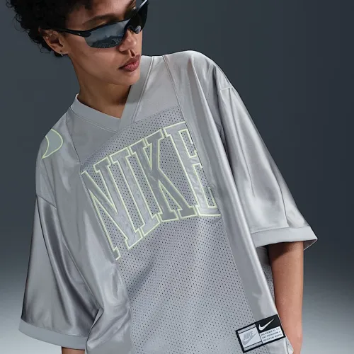 Nike Sportswear Street женская оверсайз Short-Sleeve Graphic Jersey цвет серый