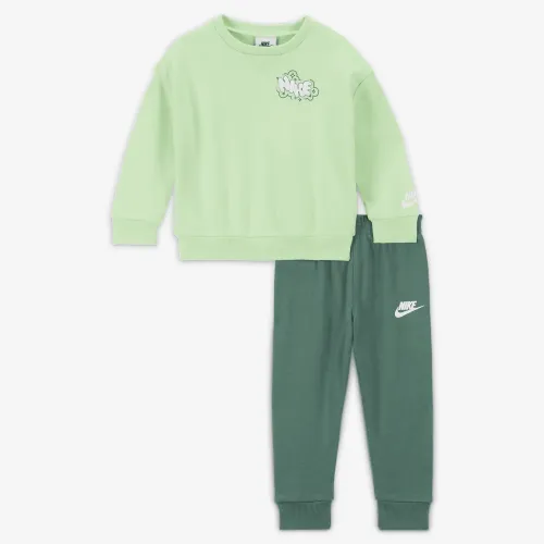 Nike Sportswear Create Your Own Adventure Baby (12-24M) French Terry Graphic Crew комплект колір зелений