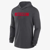 Ohio State Buckeyes Sideline мужские Nike Dri-FIT College Long-Sleeve Hooded Top цвет серый