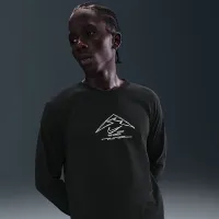 Nike Trail мужские Dri-FIT Long-Sleeve Running футболка цвет черный