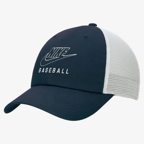 Nike Club Unstructuколір червоний Baseball Swoosh Trucker Cap блакитний