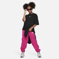 Nike Sportswear Premium Essentials Big детские (Girls') оверсайз футболка цвет черный