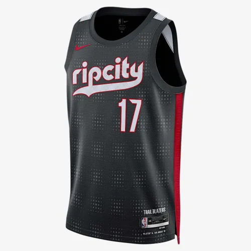 Shaedon Sharpe Portland Trail Blazers 2024/25 City Edition мужские Nike Dri-FIT NBA Swingman Jersey цвет черный
