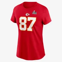 Travis Kelce Kansas City Chiefs Super Bowl LIX жіноча Nike NFL футболка колір червоний