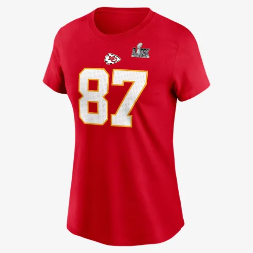 Travis Kelce Kansas City Chiefs Super Bowl LIX жіноча Nike NFL футболка колір червоний