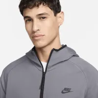 Nike Tech мужские Lightweight Knit Full-Zip Толстовка с капюшоном цвет серый