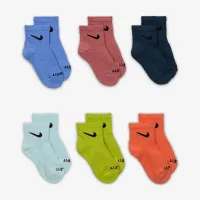 Nike Dri-FIT Performance Basics Little детские Ankle носки (6 пары) синий