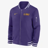 LSU Tigers Sideline мужские Nike College Full-Zip Bomber Куртка цвет фиолетовый