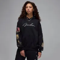 Nike Jordan Brooklyn Fleece жіноча Pullover Толстовка з капюшоном колір чорний