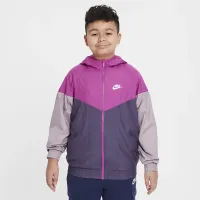Nike Sportswear Windrunner Big дитячі Hooded Repel Куртка (Extended Size) колір фіолетовий