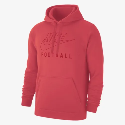 Nike Swoosh Club Fleece чоловічі Baseball Pullover Толстовка з капюшоном колір червоний