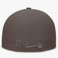 Atlanta Braves Statement True мужские Nike Dri-FIT MLB Fitted Hat цвет коричневый