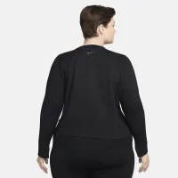 Nike One Fitted женская Dri-FIT Long-Sleeve Top (большие размеры) цвет черный