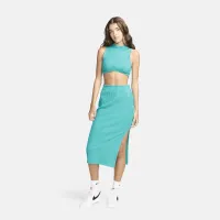 Nike Sportswear Chill Rib женская Slim Midi юбка цвет зеленый