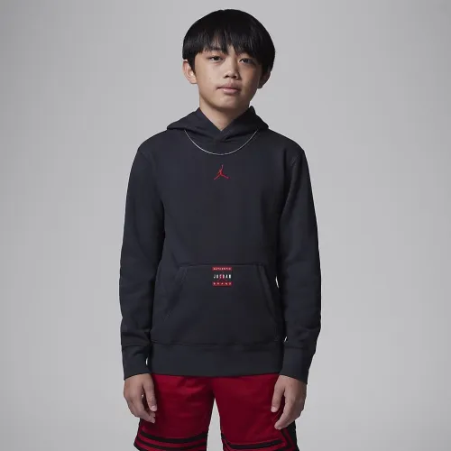 Nike Jordan J-Day Big детские Brooklyn Fleece Pullover Толстовка с капюшоном цвет черный
