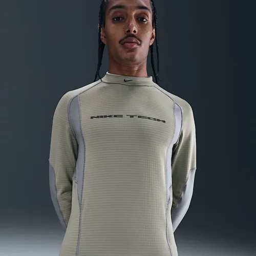 Nike Tech мужские Base Layer Long Sleeve Top цвет зеленый