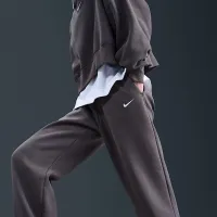 Nike Sportswear Phoenix Fleece женская С высокой Талией оверсайз Sweatpants цвет серый